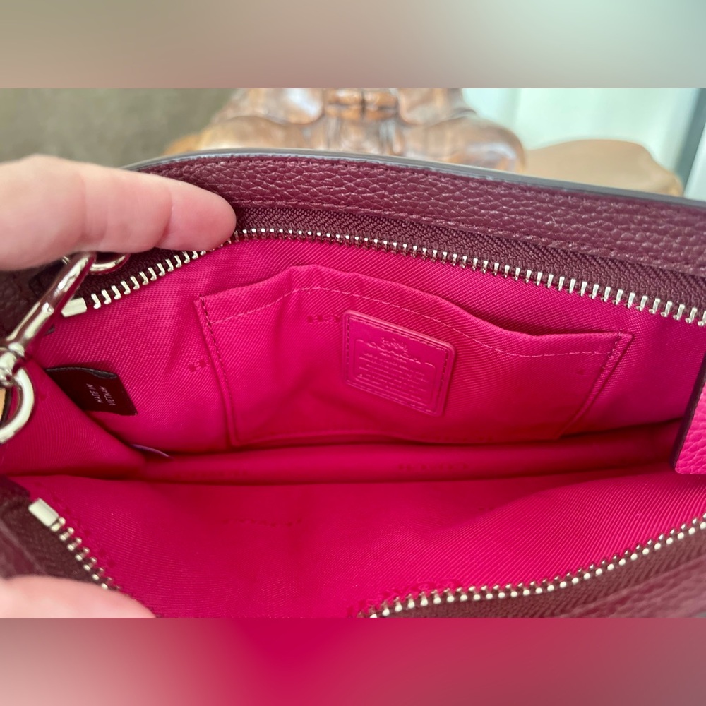 Coach RARE Plum/Fuchsia Leather Crossbody Bag - Picture 12 of 15